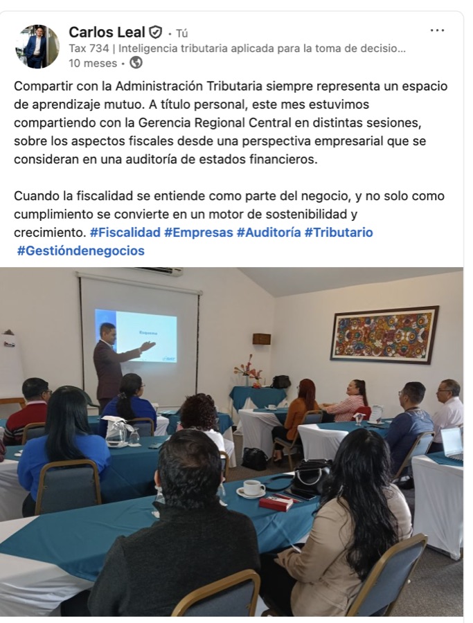 Sesión con la Gerencia Regional Central de la SAT